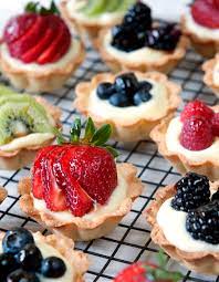 mini fruit tarts with pastry cream and