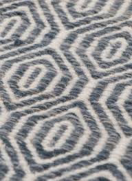 zealand wool handwoven hoxa blue rug