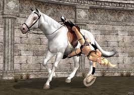 Lara shows the rider's trick by DoppieCroft on @DeviantArt | Rider, Shows,  Horse gear