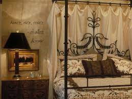 Measure the width of the structure of the wrought iron bed with a ribbon. Wrought Iron Bed Idea French Lettering Idea