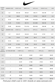 Nike Size Chart Baby Clothes Size Chart Baby Clothing Size