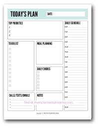 free printable daily planner template