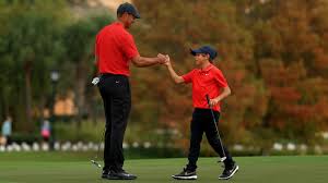 For the first time footage has been released of tiger woods' son charlie creaming balls on the range. Tiger Woods Son Charlie Enjoy Special Weekend Finish Seventh At Pnc Championship