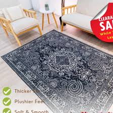 lersina persian black plush carpet