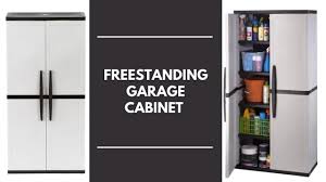 plastic freestanding garage cabinet in