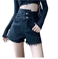 Amazon.com: Women's Denim Shorts Summer High Waist Casual Stretchy  Relaxed-Fit Washed Distressed Jeans Shorts with Pockets #/ (Color : Black,  Size : XXX-Large) : Clothing, Shoes & Jewelry