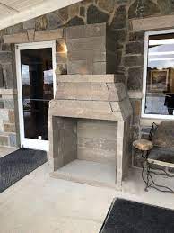 114a 36 Straight Outdoor Fireplace