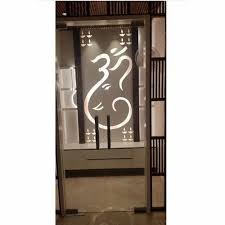 Hinged Decorative Modern Glass Door Temple