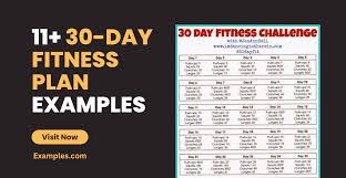 30 day fitness plan 11 exles