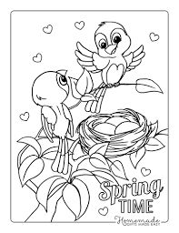 free printable spring coloring pages