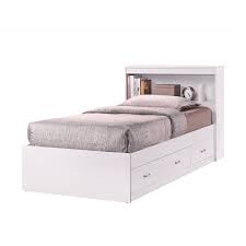 hodedah twin size captain bed with 3