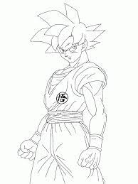 Goku super saiyan god coloring pages