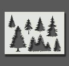 Pine Trees Stencil Reusable Stencils