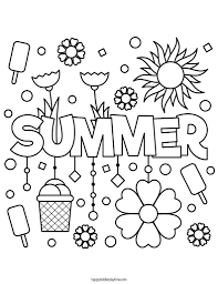 free printable summer colouring pages