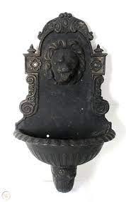 vtg cast iron lion head wall hanger