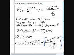 Simple Interest Amortized Loans