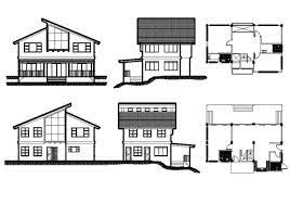 2 Story House Plan Dwg File Open