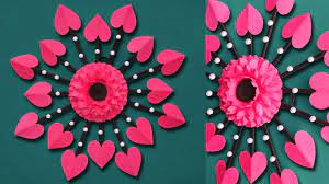 Paper Flower Wall Hanging Craft Ideas