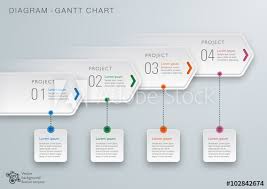 Gantt Chart Diagram Vector Graphic Buy This Stock Vector