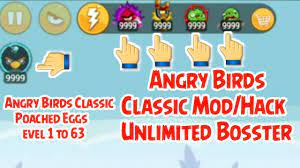 Angry Birds Classic Mod/Hack Unlimited Bosster | Poached Eggs Level 1 to  63
