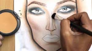 makeup face chart face drawing