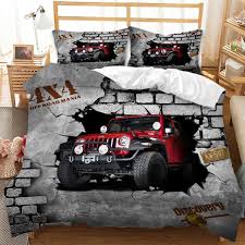 red jeep duvet cover bed quilts kids