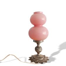 Pink Opaline Glass Lamp Portugal