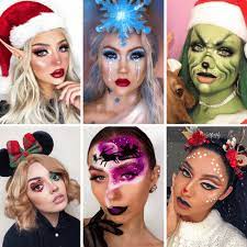 25 creative christmas makeup looks to