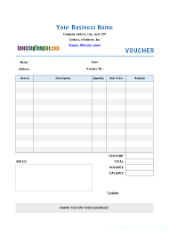 17 Free Voucher Templates Word Excel Formats