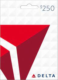 delta air lines 250 gift card