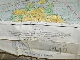 War Navy Department Silk Pilots Map Aaf Cloth Chart