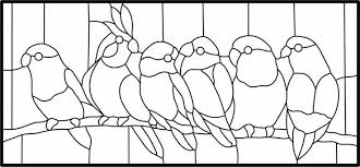 Stained Glass Birds Suncatcher Patterns