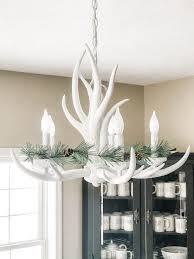 Chalk Paint Upcycle Antler Chandelier