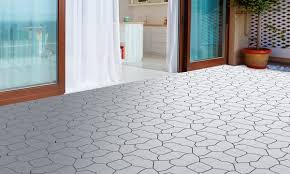 Pure Garden Interlocking Patio And Deck Tiles Grey Angled 6 Pack