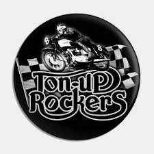 shockin steve ton up rockers motorcycle club pin