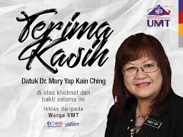 Attempting to break the language barrier, deputy education minister mary yap kain ching says her inability to communicate in mandarin will not stop her from dealing with issues in the chinese education system. Perentas Umt Sekalung Penghargaan Terima Kasih Kepada Datuk Dr Mary Yap Kain Ching Di Atas Khidmat Dan Bakti Selama Ini Facebook
