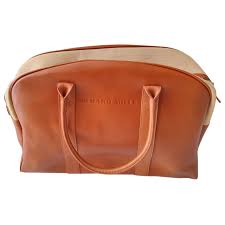 leather travel bag richard mille brown