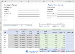 Excel Formula To Calculate Hours Worked And Overtime With