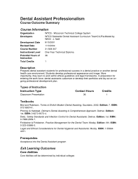 Resume Examples Dental Assistant No Experience Of Entry Level