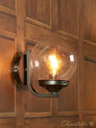 Single Speckled Globe Wall Light With