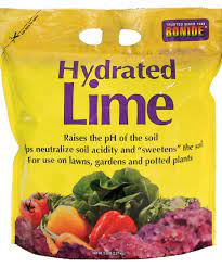 hydrated lime for lawns gardens