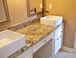 I am putting a bathroom vanity and the back doesn't sit flush against the wall. Granite Vanity Top Granite Bathroom Countertops
