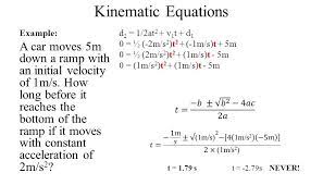 What Are The Kinematic Formulas Get