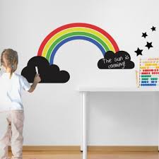 Chalkboard Clouds Wall Sticker Set