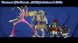 Digimon Masters Online Kotemon Gladimon All Digivolutions Skills