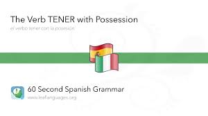 Spanish Grammar The Verb Tener With Possession The Leaf