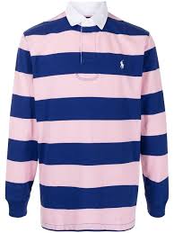 iconic rugby shirt in pink for men