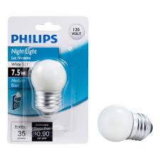 Philips 7 5 Watt S11 Incandescent White Night Replacement Light Bulb 415455 The Home Depot