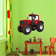 Tractor Wall Decal Red Tractor Wall