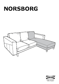 norsborg sofa and chaise lounge edum